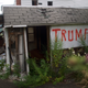 An abandoned house is spray painted ‘Trump!’ on August 14, 2016 in Schuylkill County, Pennsylvania. This Northeastern Pennsylvania region has a rich coal mining history, but the majority of nearby coal mines have closed.
